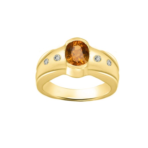 Golden Garnet Luminescence Gold Ring